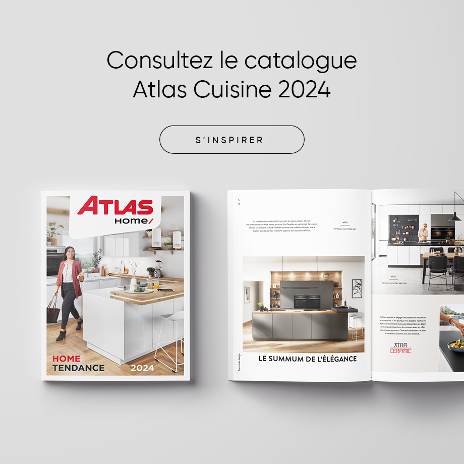 Découvrez nos collections de cuisines dans notre catalogue. Pour ça, une seule adresse : votre magasin de cuisine Atlas à Saint-Gilles-Croix-de-Vie.
